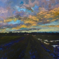 Farm Field at Dusk